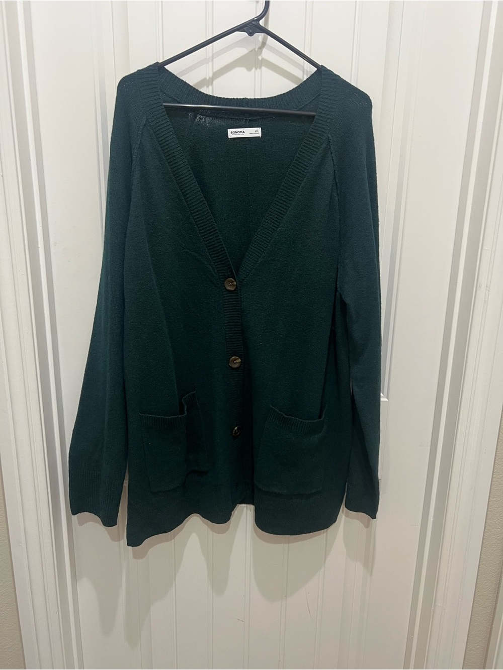 Sonoma Dark Teal Button Front Cardigan
